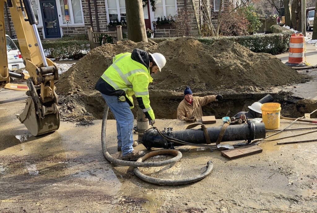 Our water line gets switched to new water main