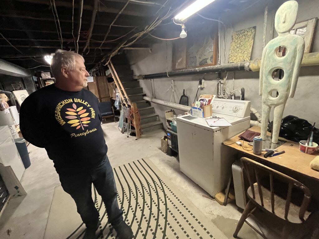 He makes beautiful art, eggshell mosaics and..